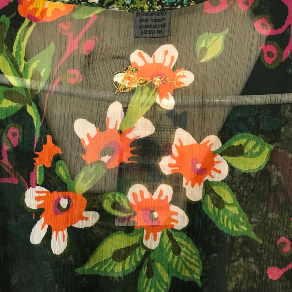 NWT Multi-color Desigual Floral Blouse - Picture 5 of 13